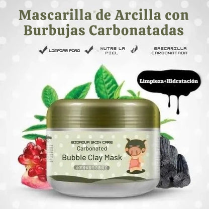 Mascarilla de burbujas: poros y puntos negros, control de brillo