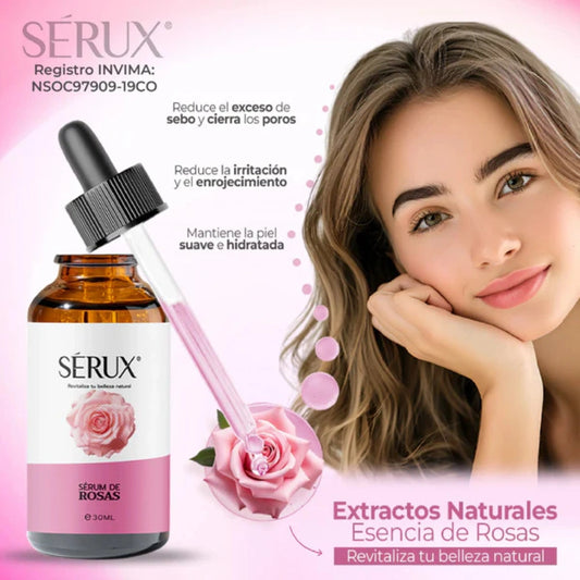 Serux® Serum de Rosas Facial – Juventud, frescura y firmeza en cada gota