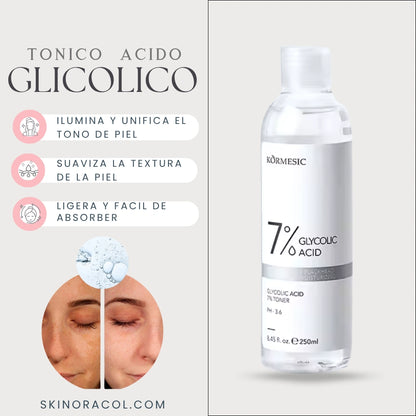 GlowDerm®️ – Tónico Hidratante Antiedad con Ácido Glicólico