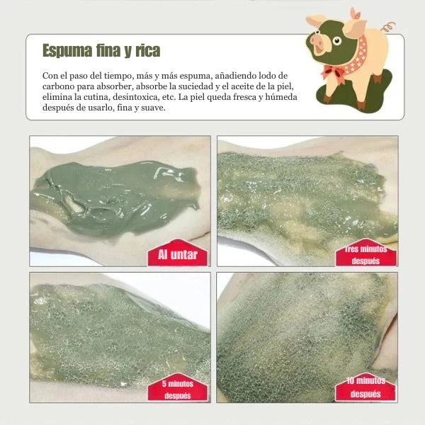 Mascarilla de burbujas: poros y puntos negros, control de brillo