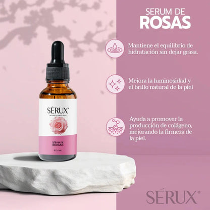 Serux® Serum de Rosas Facial – Juventud, frescura y firmeza en cada gota